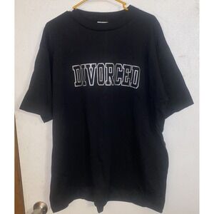 All Sport Graphic T-Shirt Mens XL Black Excellent Divorced Single Stitch USA